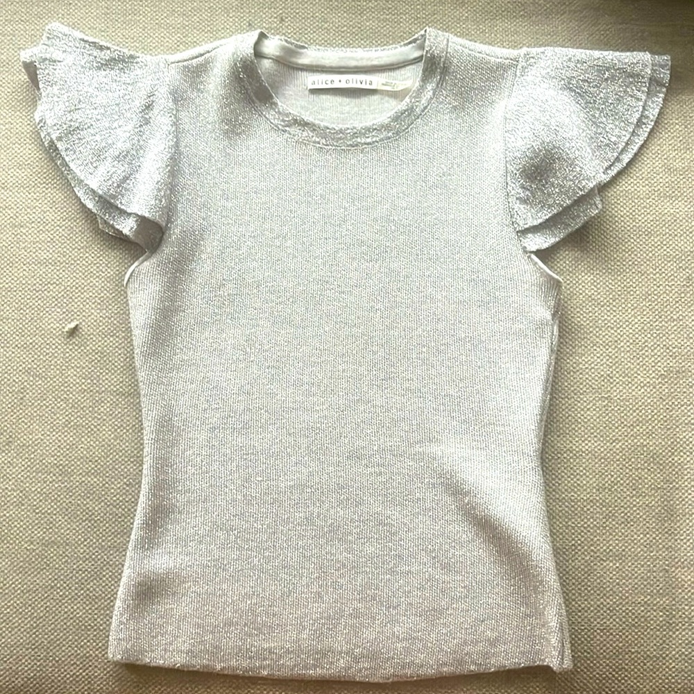Alice and Olivia silver light sweater